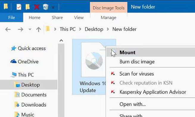 Mount ISO File on Windows
