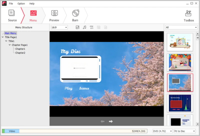 iSkysoft DVD Creator Interface