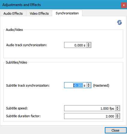 Adjust Subtitles Delay in VLC