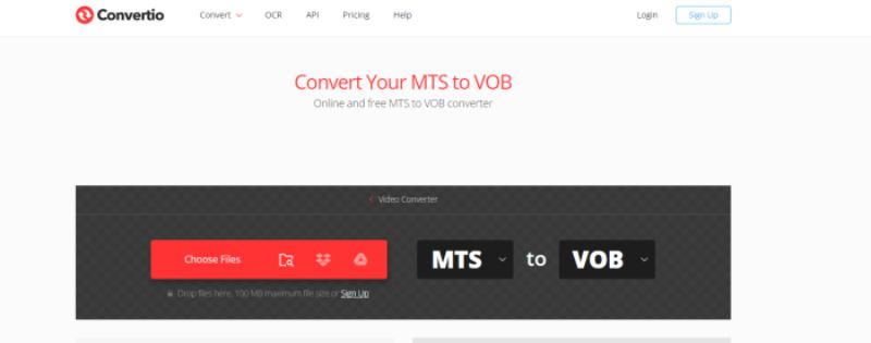 Convert MTS to VOB Online
