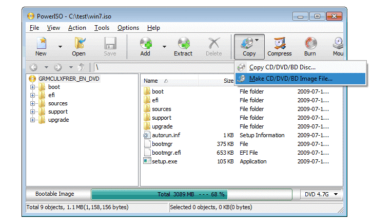 Copy DVD To ISO With PowerISO