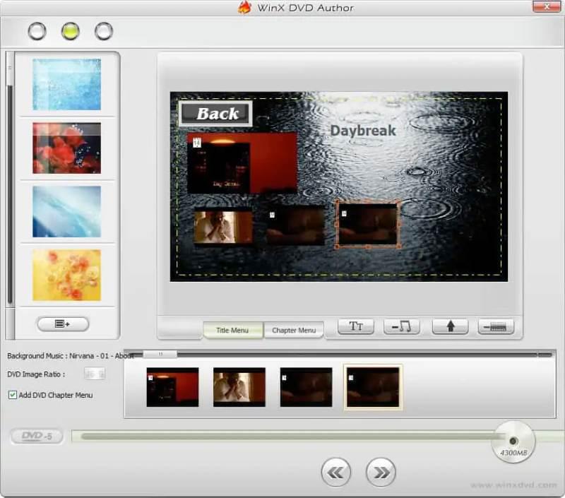 Customizable DVD Menu on WinX DVD Author