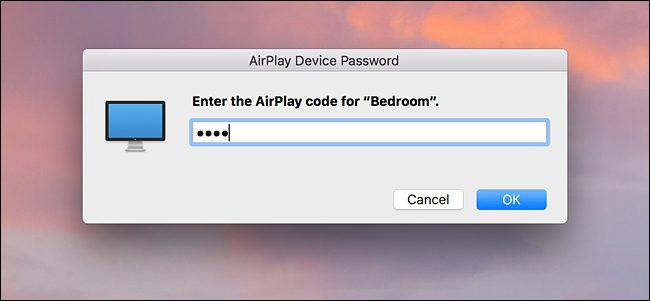 Enter AirPlay Passcode
