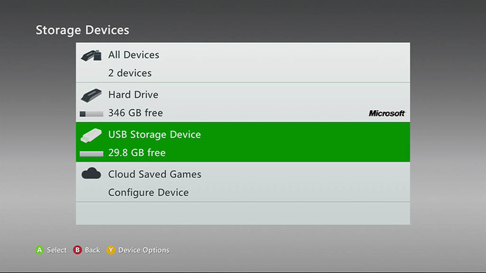 Format USB in Xbox 360