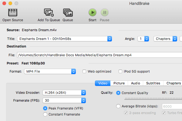 HandBrake Rip Blu-ray to MKV