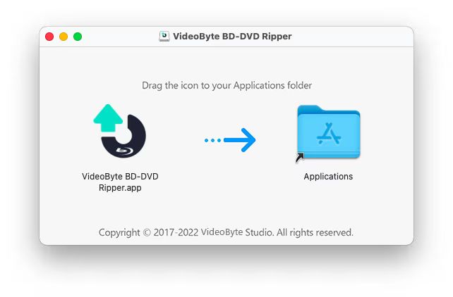 Install VideoByte BD-DVD Ripper Mac
