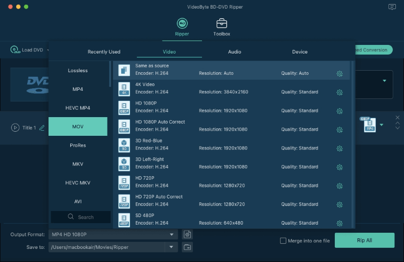 MOV Format Mac