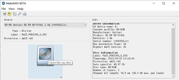 MakeMKV Rip Blu-ray