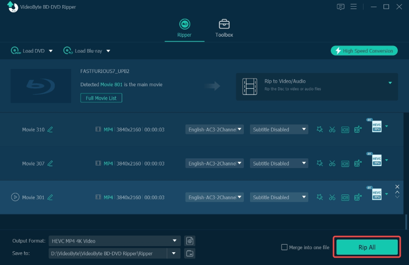 Cómo copiar Blu-ray 4K sin pérdidas con 3 métodos sencillos [Tutorial 2024]