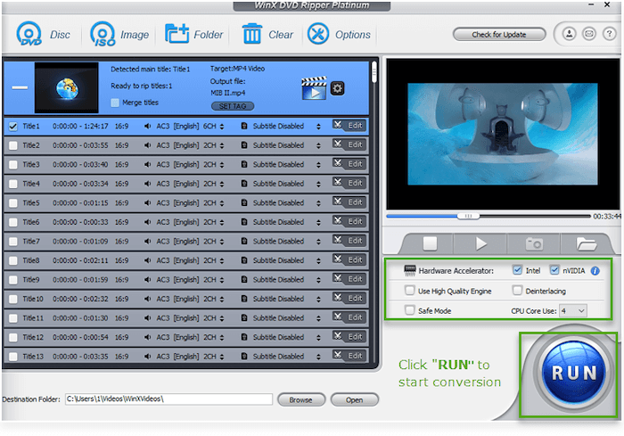 Start Ripping DVDs to Digital in WinX DVD Ripper