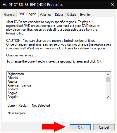 Windows Change DVD Region